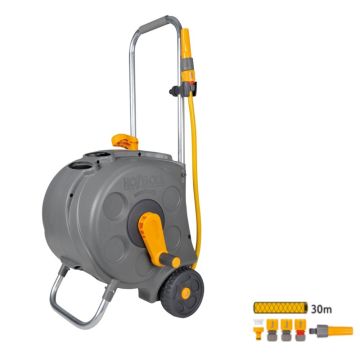 Hozelock Compact Garden Hose Reel Cart with 30m hose - 2416R0000