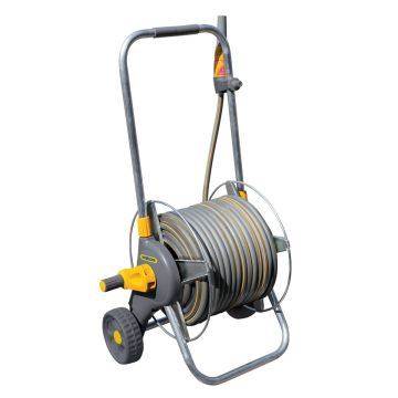 Hozelock Assembled Metal Cart (60m) with hose