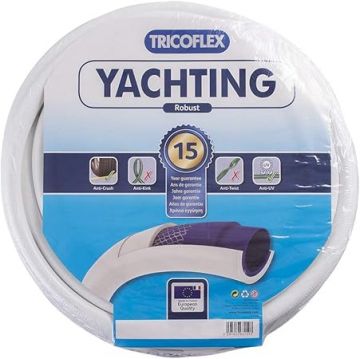 Hozelock Tricoflex Yachting AntiKink White Washdown Garden Hose 19mmX50m
