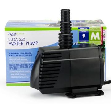 Aquascape Ultra-550 Pump for Small Ponds, 2000L/hr, Fountain, Waterfalls, and Filters