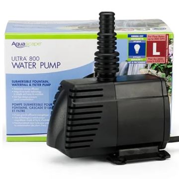 Aquascape Ultra-800 Pump for Medium Ponds, 3000L/hr, Fountain, Waterfalls, and Filters, 240V 45W