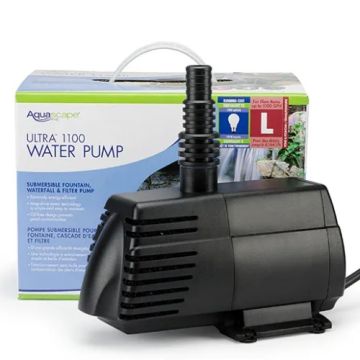 Aquascape Ultra-1100 Pump for Medium Ponds, 4000L/hr, Fountain, Waterfalls, and Filters