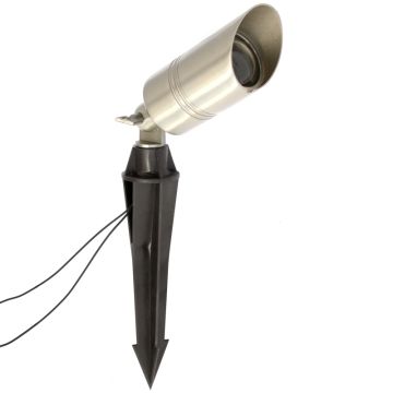 Aqualux AQL-400-BC-M Solid Brass Light (Chrome plated) durable plastic spike