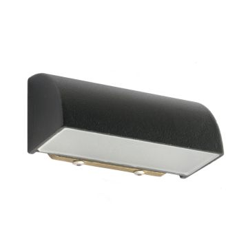 Aqualux Black Finished Cast Brass Wall/Steplight 24V-12V 4W LED AQL-520-BK