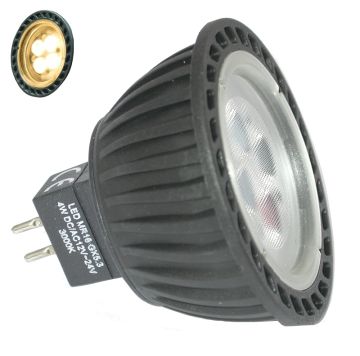 Aqualux MultiVoltage 12V-24V AC/DC 4W MR16 LED 38deg - WARM WHITE 30000K