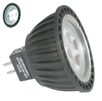 Aqualux MultiVoltage 12V-24V AC/DC 4W MR16 LED 38deg - COOL WHITE 5500K