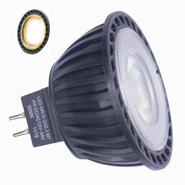 Aqualux MultiVoltage 12V-24V AC/DC 4W MR16 LED 60deg - WARM WHITE 3000K