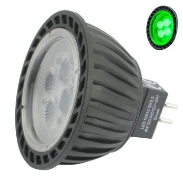 Aqualux AGL-250-AMX38 MultiVoltage 12V-24V AC/DC 4W MR16 LED 38deg - GREEN