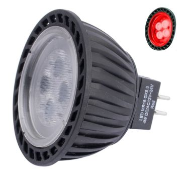 Aqualux AGL-250-RDX38 MultiVoltage 12V-24V AC/DC 4W MR16 LED 38deg - RED