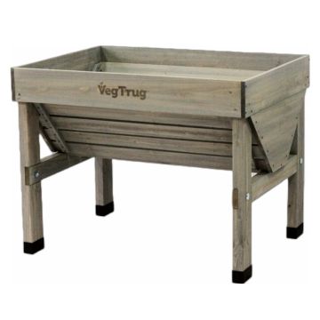 VegTrug Classic Wooden Raised Garden Bed and Planter Grey