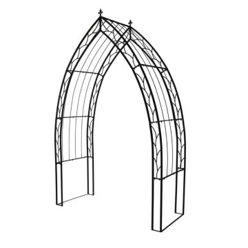 Garden Metal Arch Cathedral Black TK55127
