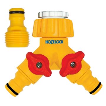 Hozelock 2256 Dual Tap & Hose Y Connector