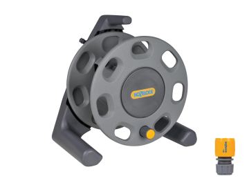 Hozelock Carry Free Standing Garden Hose Reel cart 30m Manual rewind 2410R0000