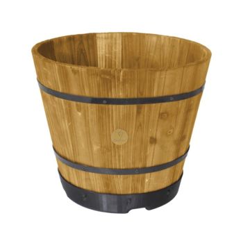 VegTrug Wooden Barrel Medium 37cm Natural (Pack 6) WPB300N