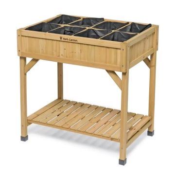 VegTrug Wooden Garden Herb Raised Planter 8 pockets – RHP6002N