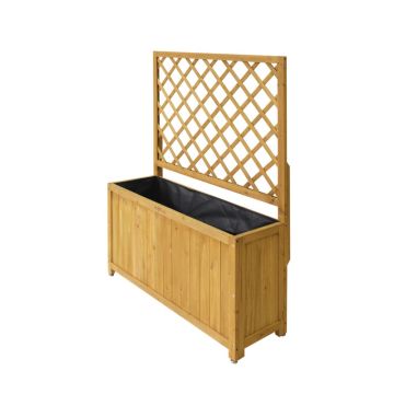 VegTrug Wooden Garden Planter Box with Trellis 90cm TBP900NUK