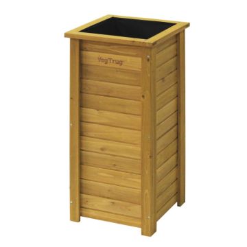 VegTrug Wooden Square Tall Box Planter 38cm WSP7002NUK