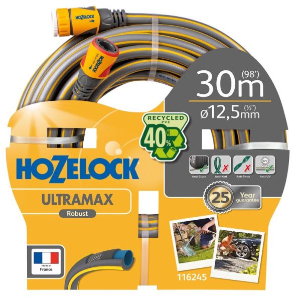 Hozelock Ultramax 30m Anti-crush Anti-kink Anti Twist Knitted 12.5mm ...