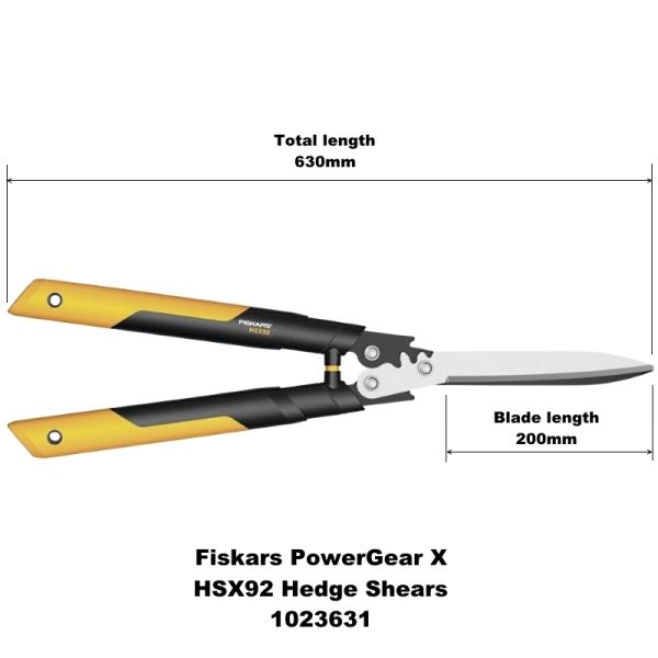 Fiskars 1023631 HS92 PowerGear X Hedge Shear HSX92