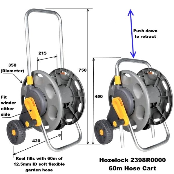 Hozelock Large Wheel Hose Reel Cart
