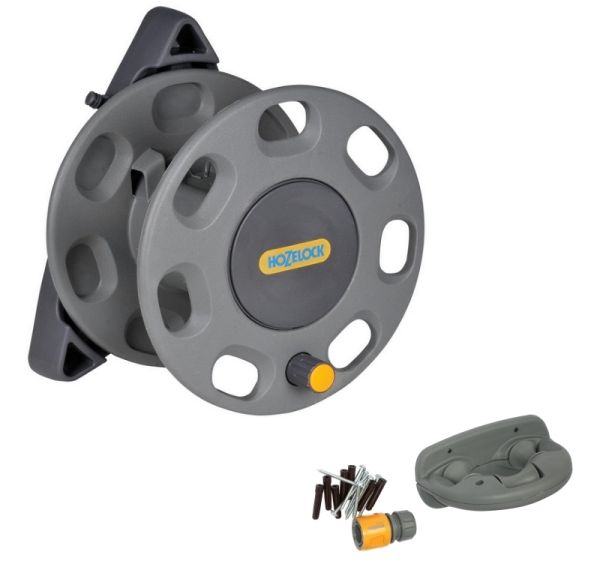 Hozelock 2420R0000 30m Wall Mounted Garden Hose Reel GREY