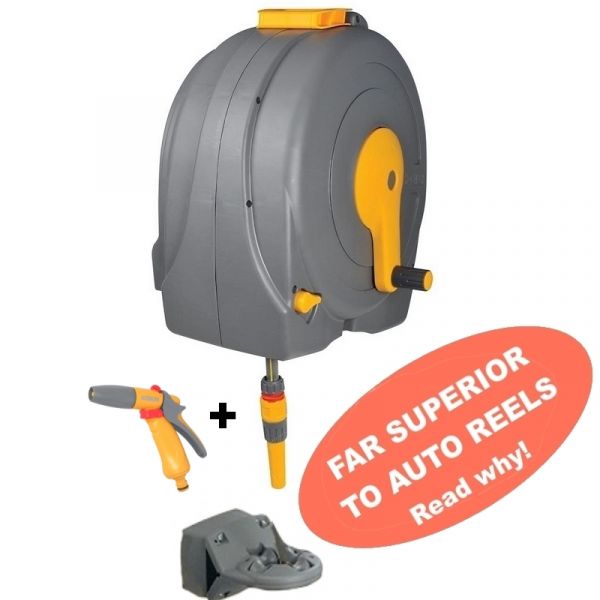 Assembled 2 In 1 Hose Reel 60m With Hose Hozelock Ltd