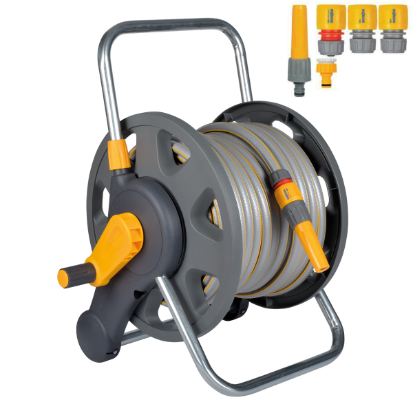 Hozelock 2'n1 Garden Hose Reel Storage System wall mount brackets