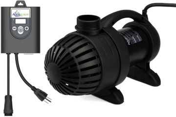 Aquascape AquaSurge PRO 15000-18000 L/hr Asynchronous Pump for Ponds, Pondless Waterfalls, and Skimmer Filters, Smart Control Ready | 45009, Black