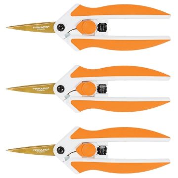 Fiskars Softgrip Micro-Tip Easy Action Fabrics/Pruning Titanium coated Scissor Snip (153mm) 9052 