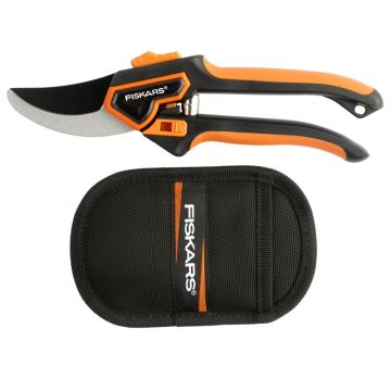 Fiskars Deluxe Euro Bypass Pruner/Secateur Large with Holster - 2102459, 1027787