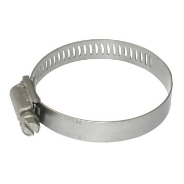 12mm x 51-76mm Full Stainless Steel Hose Clamp - GSS40