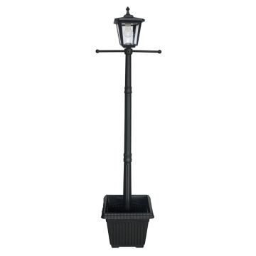 Luxform dickens 70 lumen solar lamp post with planter base new arrivals